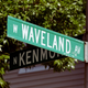 The corner of Waveland and Kenmore outside Wrigley Field in Chicago. I do not think these are bad names, Cubs fans. I just needed a picture of street signs.